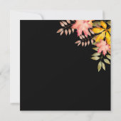 Rustieke zwarte Herfst herfstbladeren foto bruilof Save The Date (Achterkant)