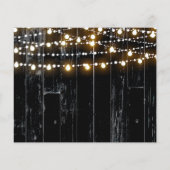 Rustieke Zwarte Hout & Licht Foto Save the Date (Achterkant)
