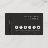 Rustieke zwarte Kraft minimalistische loyaliteit K Visitekaartje (Achterkant)