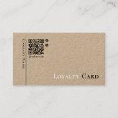 Rustieke zwarte Kraft minimalistische loyaliteit K Visitekaartje (Voorkant)