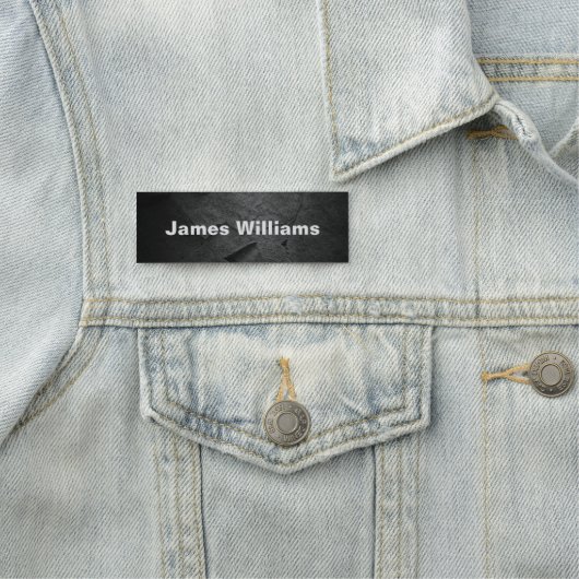 rustieke zwarte rots textuur naamplaatje (In situ)