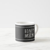 Rustieke Zwarte Schoolbord Honeymoon Espresso Kop (Voorkant rechts)