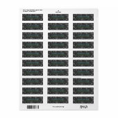 Rustieke Zwarte Schoolbord Sneeuwvlok Kerst Adres Etiket (Full Sheet)