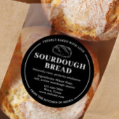 Rustieke Zwarte Sourdough Bakkerij Brood Sticker