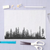 Rustieke zwarte tekenboomlijn silhouet decoupage tissuepapier (Craft)