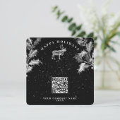 Rustieke Zwarte Vakantie Zakelijk QR Code Kerst (Staand voorkant)