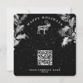 Rustieke Zwarte Vakantie Zakelijk QR Code Kerst (Voorkant)