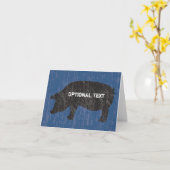 Rustieke Zwarte Varken Kaart (Gele Bloem)