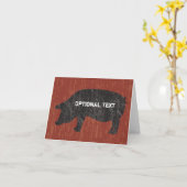 Rustieke Zwarte Varken Kaart (Gele Bloem)