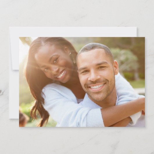 Rustieke Zwarte Wildflower + Foto Opslaan De Datum Kaart (Achterkant)