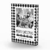 Rustieke Zwarte Witte Buffelruit Kerstmis Fotoblokken (Rechts)