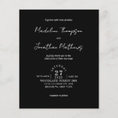 Rustieke Zwarte Witte Foto Budget Bruiloft QR Code (Voorkant)