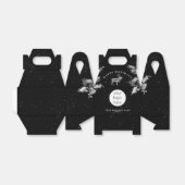 Rustieke Zwarte Witte Kerstvakantie Zakelijk Logo  Bedankdoosjes (Uitgevouwen)