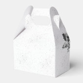 Rustieke Zwarte Witte Kerstvakantie Zakelijk Logo  Bedankdoosjes (Achterkant)