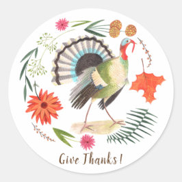 RustiekeTurkije Thanksgiving Ronde Sticker