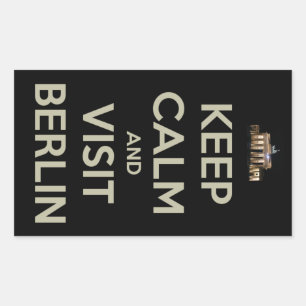 rustig aan berlijn rechthoekige sticker