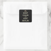 rustig aan berlijn vierkante sticker (Tas)