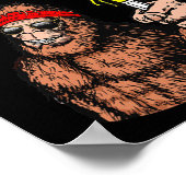Rustig aan, Bro. Funny Sasquatch Lax Bigfoot Lacro Poster (Hoek)