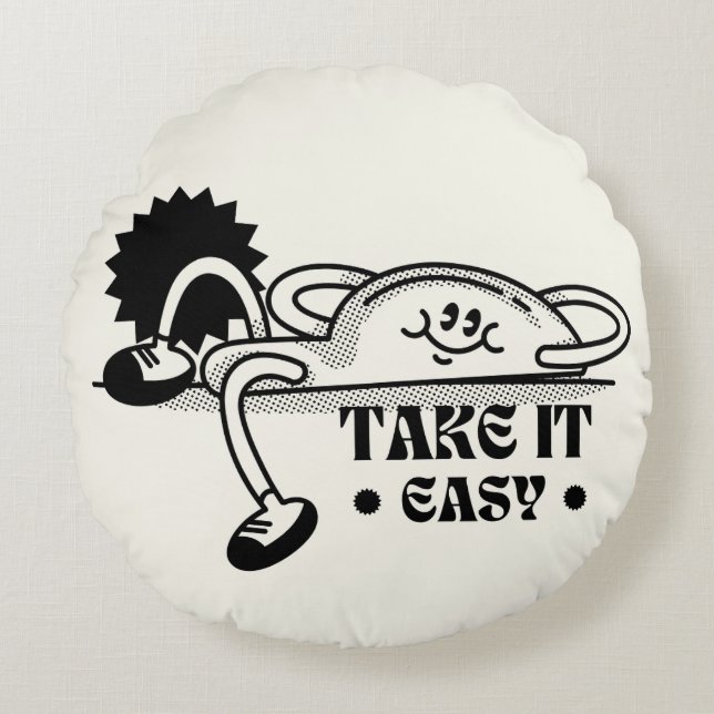 Rustig aan canvas tassen rond kussen (Voorkant)