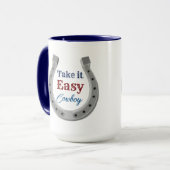 Rustig aan Cowboy Mok (Voorkant links)