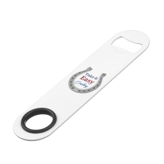 Rustig aan Cowboy Speed Flessenopener (Voorkant Gekanteld)