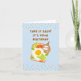 Rustig aan, het is je verjaardag Sunny-Side Up Egg Kaart