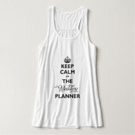 Rustig aan, ik ben de bruiloft Planner Black Text  Tanktop
