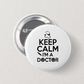 Rustig aan, ik ben dokter ronde button 5,7 cm (Voorkant /achterkant)