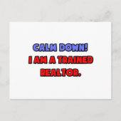 Rustig aan.. Ik ben een getrainde makelaar Briefkaart (Voorkant)