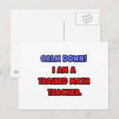 Rustig aan.. Ik ben een getrainde Wiskunde leraar Briefkaart (Voorkant / Achterkant)