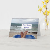 RUSTIG AAN, ONTSPAN / GENIET VAN JE 50E VERJAARDAG KAART (Gele Bloem)