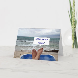 RUSTIG AAN, ONTSPAN / GENIET VAN JE 50E VERJAARDAG KAART