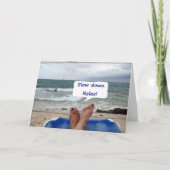 RUSTIG AAN, ONTSPAN / GENIET VAN JE 50E VERJAARDAG KAART (Voorkant)