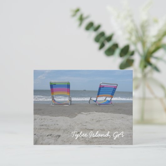 Rustig aan op het strand briefkaart (Staand voorkant)