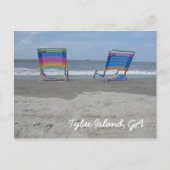 Rustig aan op het strand briefkaart (Voorkant)