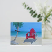 Rustig aan op het strand briefkaart (Staand voorkant)