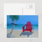 Rustig aan op het strand briefkaart (Voorkant / Achterkant)