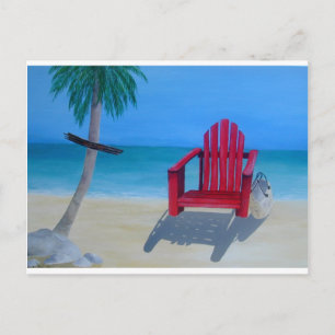 Rustig aan op het strand briefkaart
