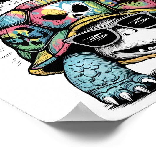 Rustig aan, Turtle Poster (Hoek)