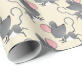 Rustig als een muis schattig dierenpatroon cadeaupapier (Rol Hoek)