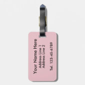 Rustig als een muis Schattigee Polka Dots Geperson Bagagelabel (Achterkant verticaal)