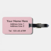 Rustig als een muis Schattigee Polka Dots Geperson Bagagelabel (Achterkant horizontaal)