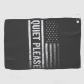 Rustig alsjeblieft Trump Harris debatteren Preside Golfhanddoek (Horizontaal)