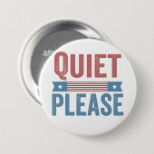 Rustig alsjeblieft Trump Harris debatteren Preside Ronde Button 7,6 Cm (Voorkant /achterkant)