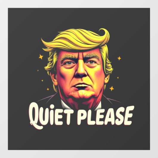 Rustig alsjeblieft Trump Kamala President Debat Raamsticker (Vel)