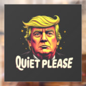 Rustig alsjeblieft Trump Kamala President Debat Raamsticker (Vel 2)
