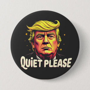 Rustig alstublieft Trump Kamala Presidentiële Deba Ronde Button 7,6 Cm