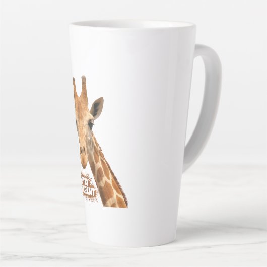 Rustig andere Giraffe - Giraffe Art Latte Mok (Rechterhoek)