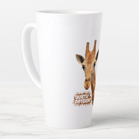 Rustig andere Giraffe - Giraffe Art Latte Mok (Linkerhoek)