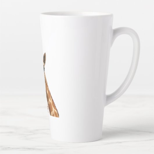 Rustig andere Giraffe - Giraffe Art Latte Mok (Rechts)